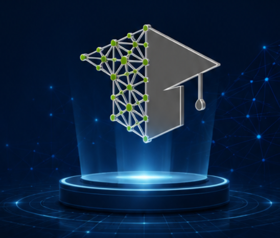 The LUCIDITY emblem above an illuminated digital platform